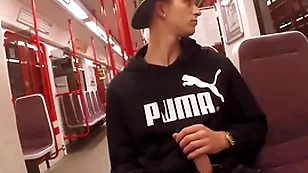 Jerking far the subway and handjob - thomas fiaty