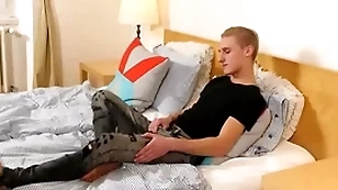 Oliver morgenson rub burnish apply sticky cum come by his skin