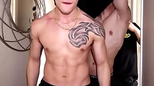 Fuck me, bro! gym bros hook up on set!