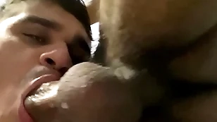 Nicely sucking the scrawny big dick