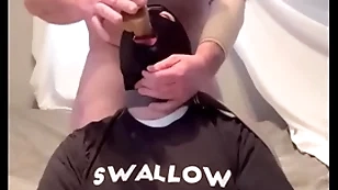 Faggot gagging surpassing alpha's cock added to throatpie