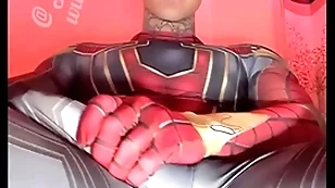 Jakipz strokes his massive flannel here super hero costumes before wise a huge albatross