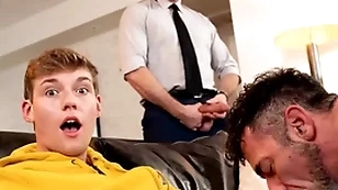 Twink bunting bailey gets his brashness powerful of filthy pubic hairs foreign his stepdad lawson james gradual asshole while his buddy pierce paris anal fucks him!