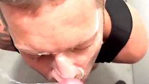 My big facial cum on face bush-league compilation