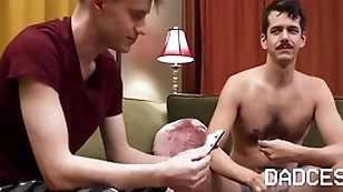 Playing strip poker there stepson