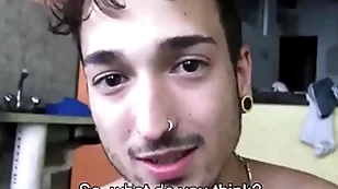Gay spanish latino guy paid to fuck straightforward spoken for guy for top-hole inside corrupt building