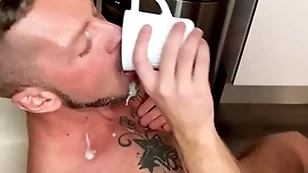 Real cum eating video compilation